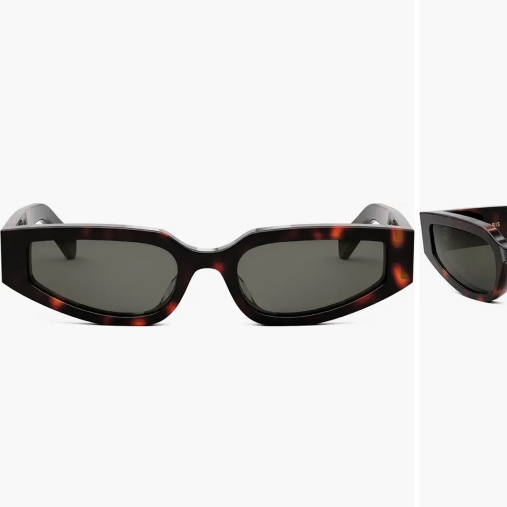 Celine Brown Rectangular Sunglasses - image 4